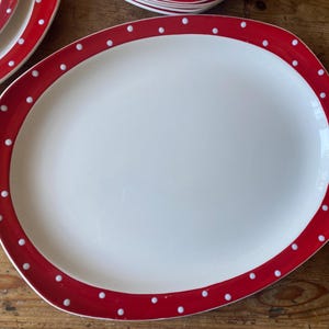 MidCentury Vintage Midwinter &#39;Red Domino&#39; by Jessie Tait - Large Platter PLATE