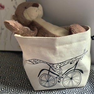 Storage basket kids room animal print cotton basket nursery storage unit