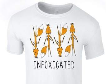 Funny men t-shirt gift for him graphic tee shirt boyfriend fox