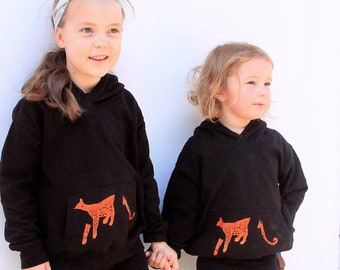 Kids leopard hoodie cheetah hoody children animal top