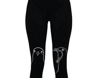 Seagull women leggings funky activewear birds print legging girlfriend gift