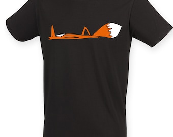 Men fox shirt animal art t-shirt funny men tee