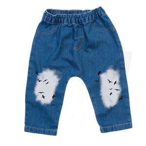 Baby trousers denim baby pants blue jeans toddler gift
