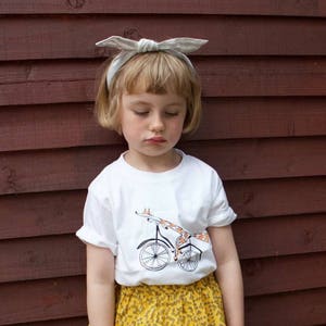 T-shirt enfant renard pour amoureux des animaux chemise cadeau enfant t-shirt fille image 3