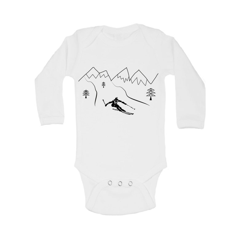 baby ski suit newborn present future skier Skiing baby unisex infant gift active baby bodysuit