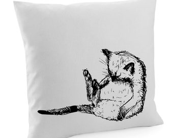 Printed cushion cover pillow printed cat decor