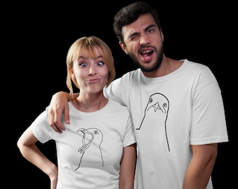 Matching couple shirts seagull tee shirts lovers present husband and wife partners shirt