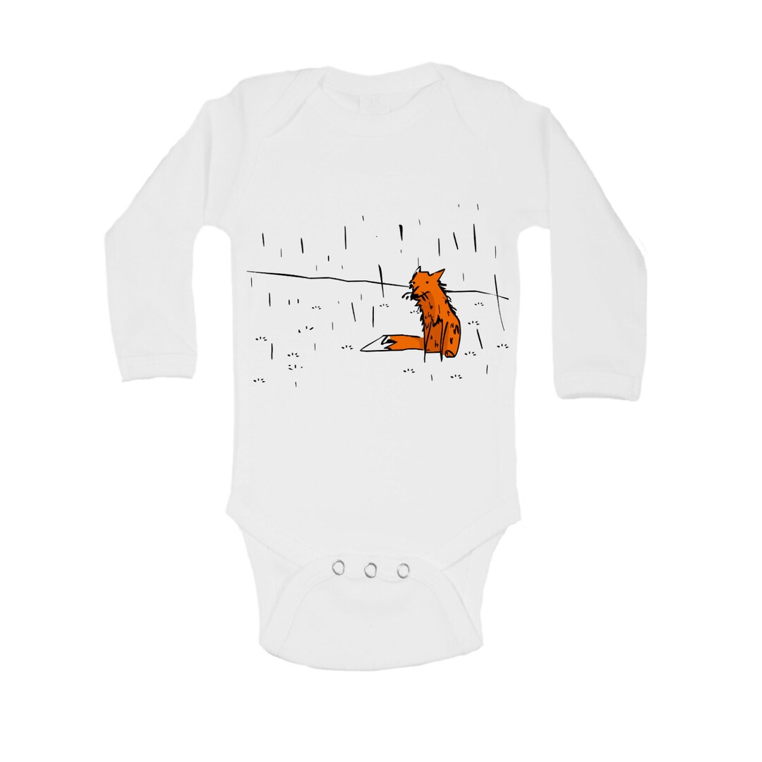 Baby Bodysuit Fox Print Infant Animal Clothes Funky Babywear Unisex ...