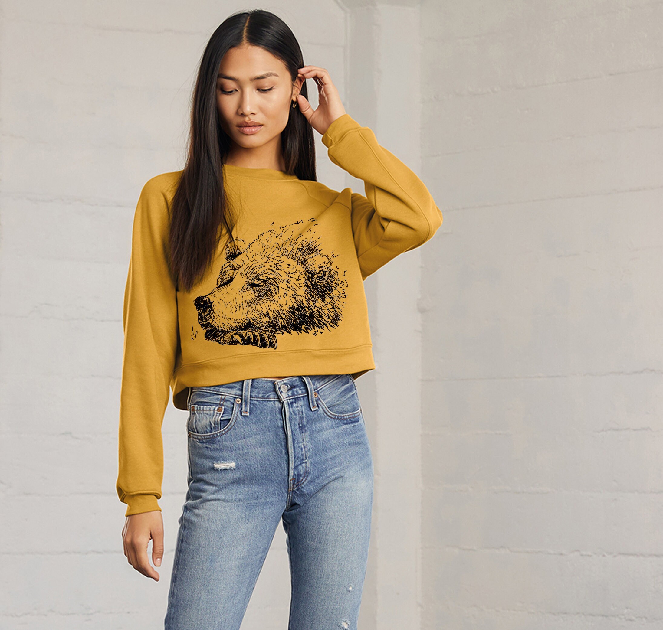 Mustard Sweatshirt - Etsy UK