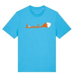 Fuchs-T-Shirt, Unisex – T-Shirt mit handgezeichnetem Tiermotiv, lustiges Fuchs-Shirt, Geschenkidee mit Wildtier-Grafik Bild 4