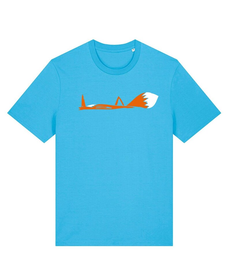Fuchs-T-Shirt, Unisex – T-Shirt mit handgezeichnetem Tiermotiv, lustiges Fuchs-Shirt, Geschenkidee mit Wildtier-Grafik Bild 4