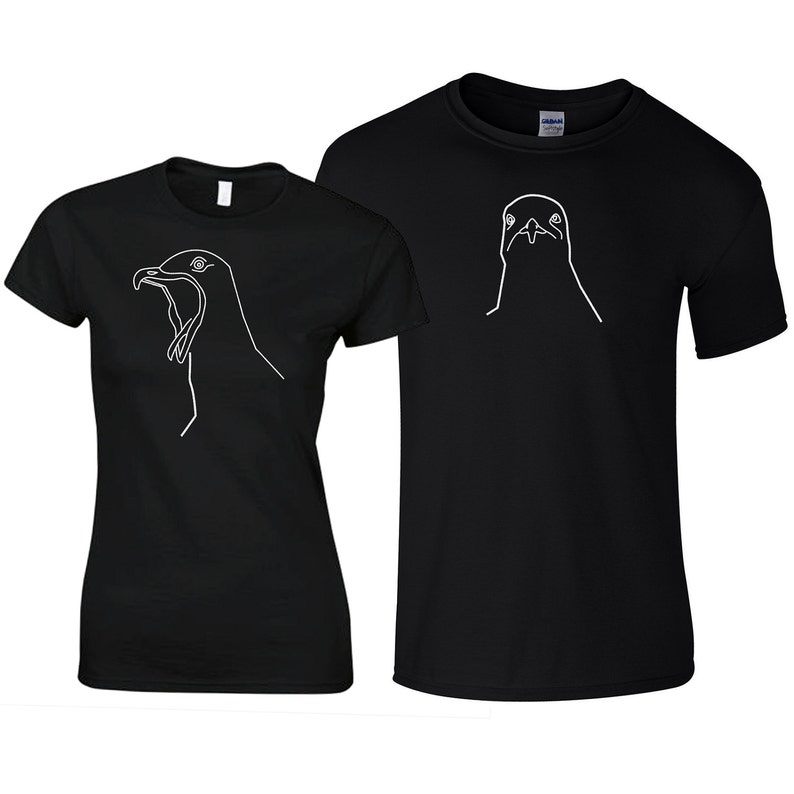 Matching couple shirts couplecgift, seagull tee shirts lovers husband and wife tshirt image 2