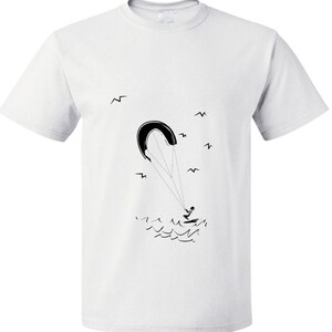 Kiteboard t-shirt minimalistic tee boyfriend gift kite surf shirt