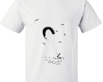Kiteboard t-shirt minimalistic tee boyfriend gift kite surf shirt