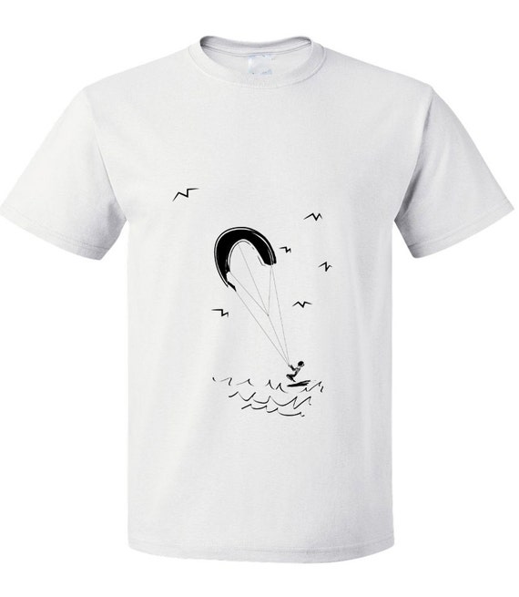 Kite Boarding T shirt Minimalistic Tee Boyfriend Gift Kite Surf