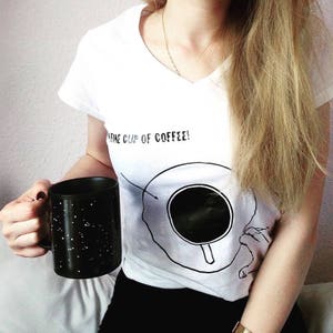 Coffee lover t-shirt white for women twin peaks theme