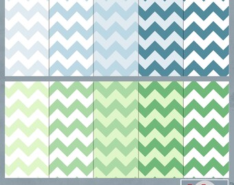 Chevron Nature Digital Scrapbook Paper Commercial Use