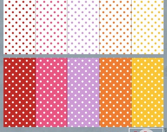 Bright Dots Digital Scrapbook Paper Pack