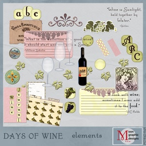 Days of Wine Digital Scrapbook Kit image 2