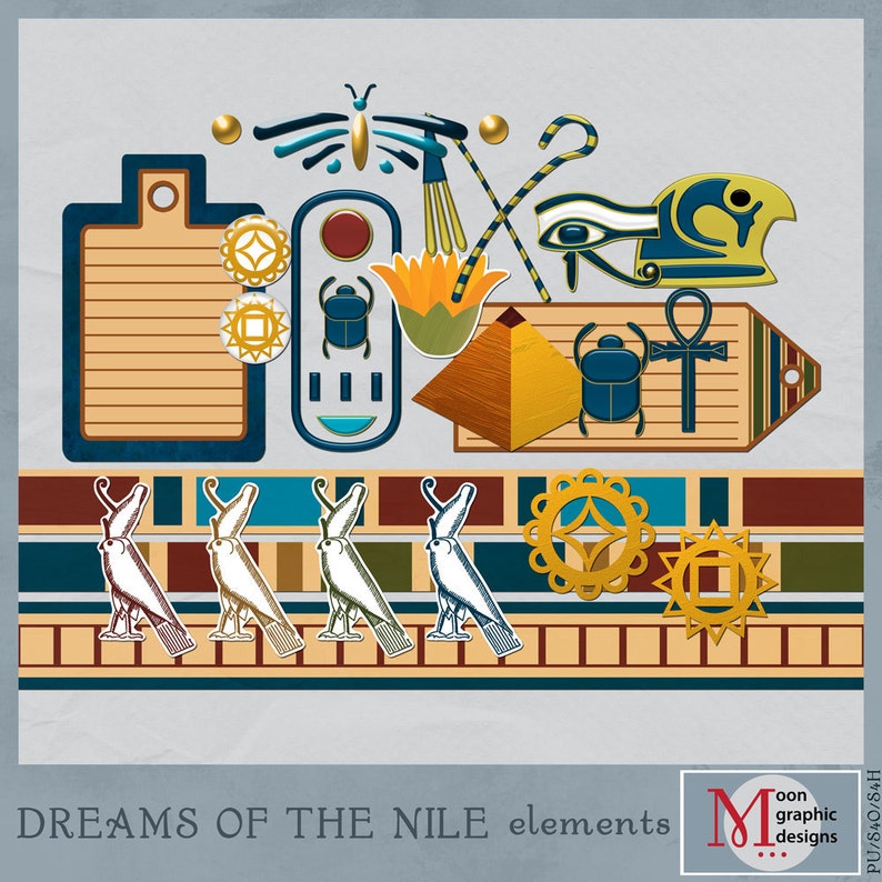 Dreams of the Nile Digital Scrapbooking Kit - Etsy
