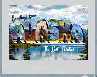 Greetings From Alaska Postcard