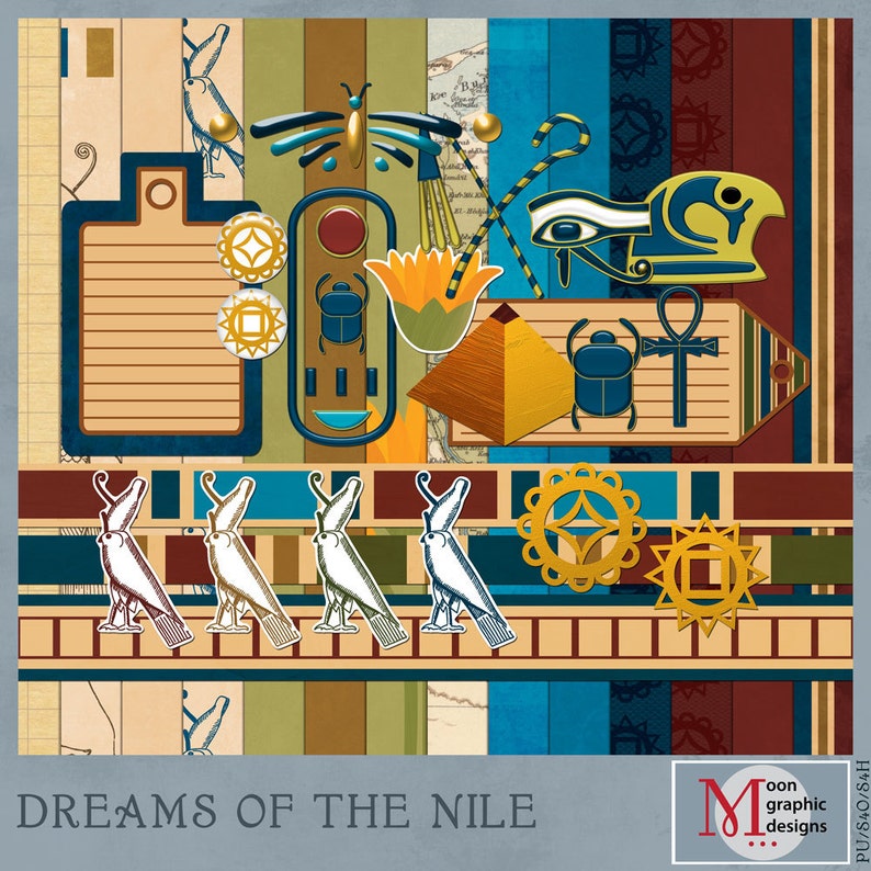 Dreams of the Nile Digital Scrapbooking Kit - Etsy