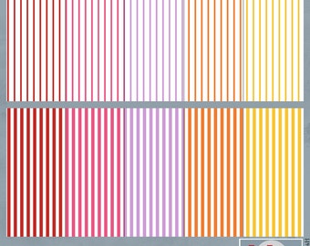 Bright Stripes Digital Scrapbook Paper