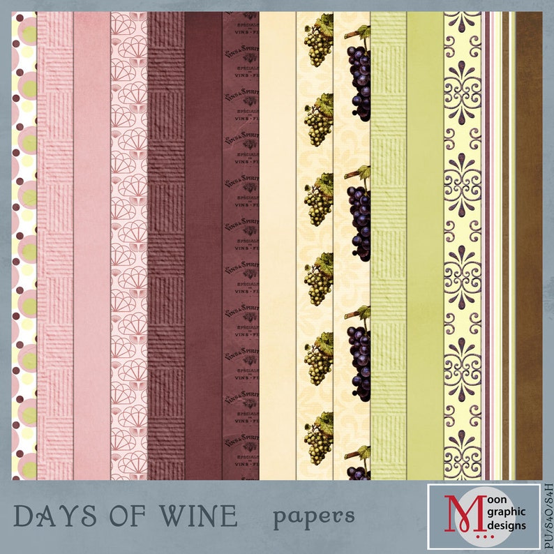 Days of Wine Digital Scrapbook Kit image 3