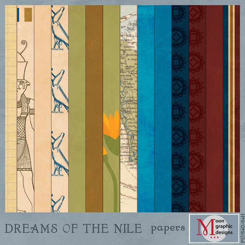 Dreams of the Nile Digital Scrapbooking Kit - Etsy