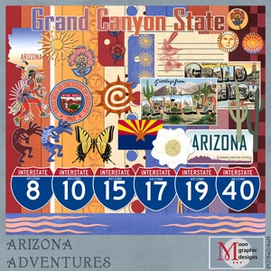 Arizona Reise und Urlaubs Abenteuer Digitales Scrapbook Kit
