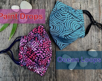 Unique Origami Boat Fabric Mask: Breathable 3D Cotton Mask with Adjustable Ties
