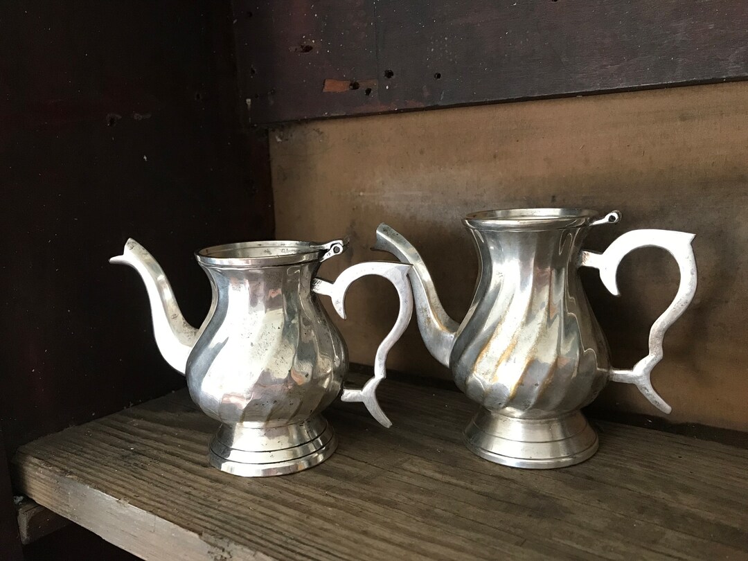 Antique Restaurant Ware Coffee Servers Pair Petite Silver Etsy