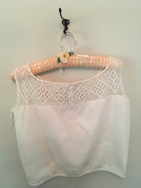Authentic cotton Edwardian crop blouse early 1900s