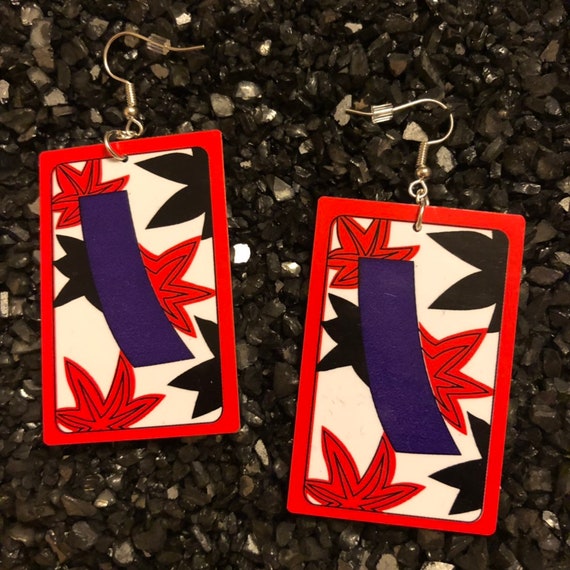 Demon Slayer Tanjiro Kamado Hanafuda Earrings - $14.99 - The Mad Shop