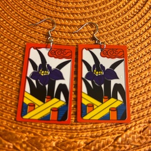 Hanafuda Earrings  - May