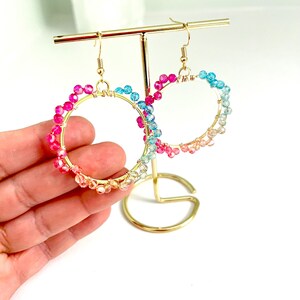 All the Colors of the Rainbow Hoop Earrings