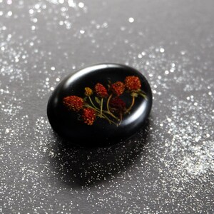 Black Strawberry brooch from botanical jewelry collection