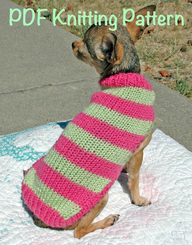 Easy Cute Dog Sweater Knitting Pattern Etsy UK Easy Cute Dog Sweater Knitting Pattern Etsy UK