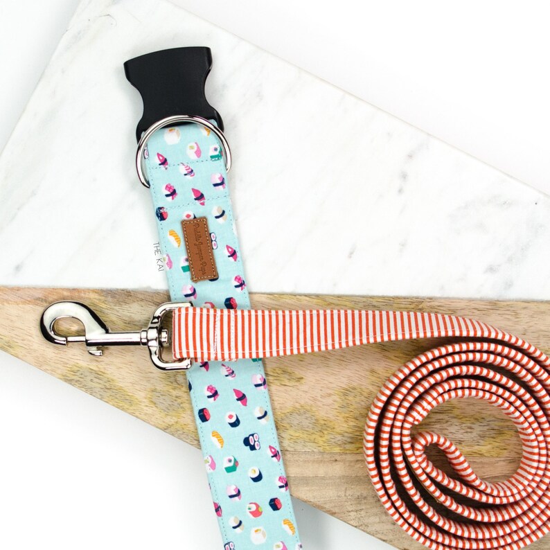 Classic Coral Nautical Inspired Dog Collar dark Coral Etsy