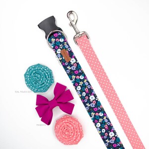 Coral Polka Dot Dog Collar image 9