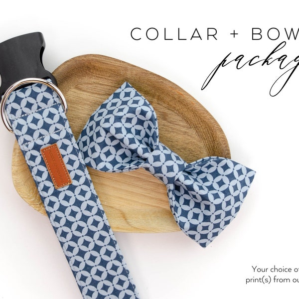 Any Dog Collar + Bowtie Package