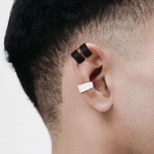 Ohrmanschette Set Geschenk Nicht durchbohrte Ohrringe Schwarz Weiß Zeitgenössische Ohrring Manschette Einstellbar Zubehör Lässiger Ohrschmuck Layer Ohrringe für Sie