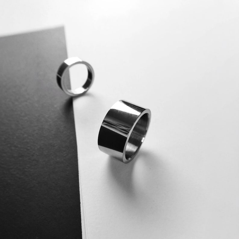 Casual Ring Band Stainless Ring Gender Neutral