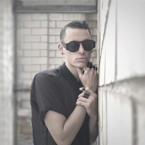 Rannka Black Leather Unisex Ring