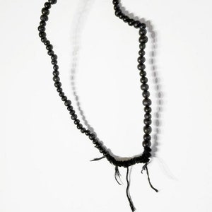 Adjustable Black Bead Choker Women Anniversary Gift Minimalist Statement Necklace Romantic Evening Jewelry Elegant Black Beads Alternative