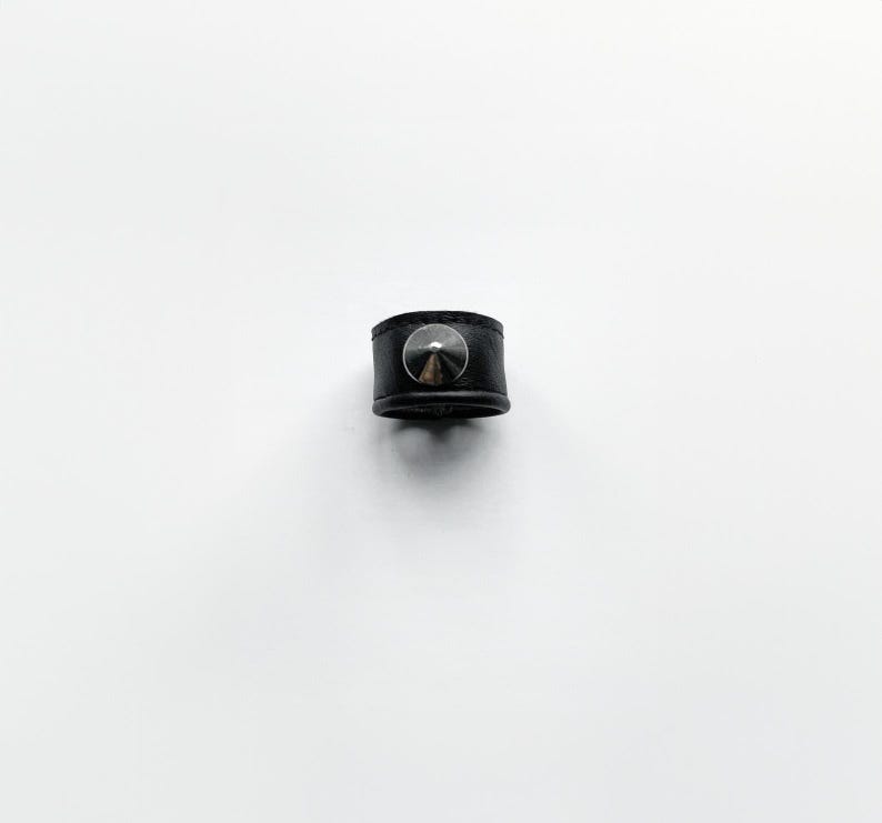 Silver Metal Stud Punk Jewelry ring