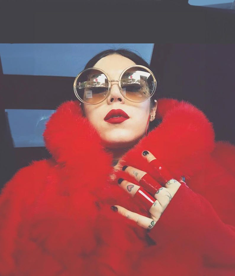 Red Ring PVC Stretch Latex Ring for Women Glossy Red Ring Jewelry Gift, Kat Von D Ring - Rannka