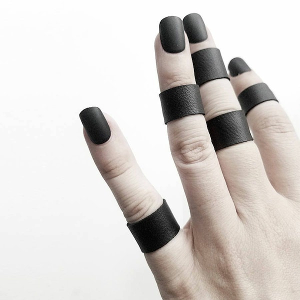 Leather Rings - Etsy