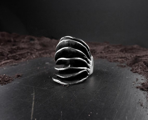Large Statement Ring Gold Cocktail Ring Silver Gift Her Oversize Ring Organic Bold Jewelry Gift Party Ring Date Night Idea Present for Her