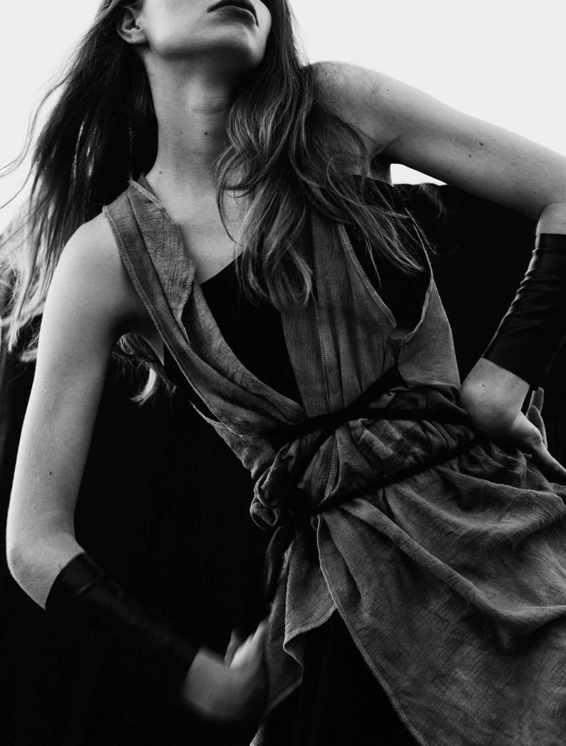 Vest Unisex light Hand painted steel blue vest with closure Etsy